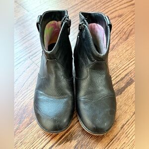 Cat & Jack Toddler Girls Black Ankle Boots - Size 11t